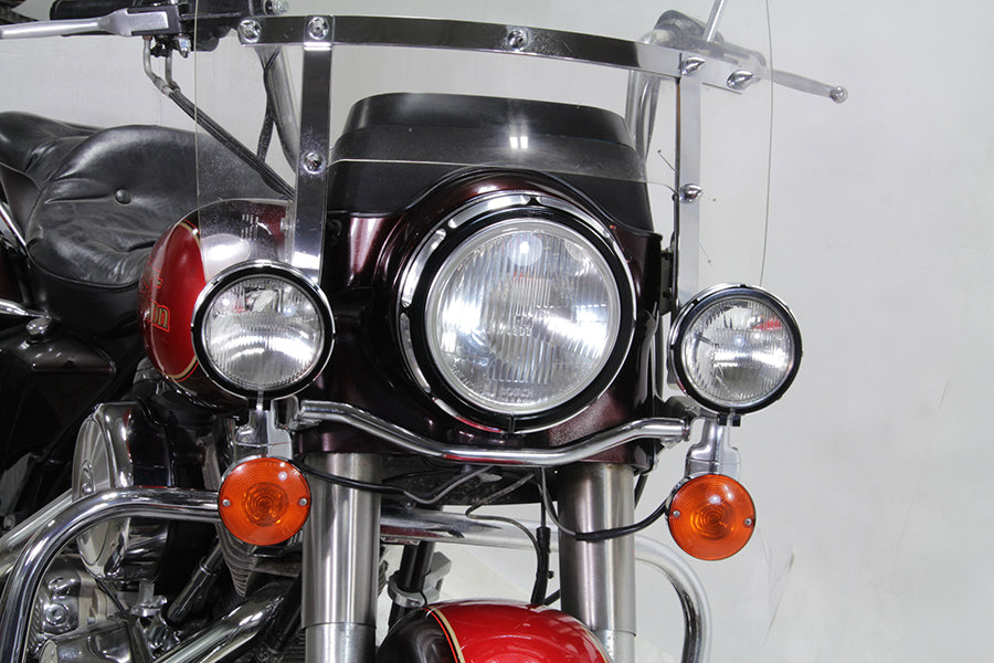 HARLEY Billet Spotlamp Trim Set Black Fits 1962-UP FL,   1962-UP FL,