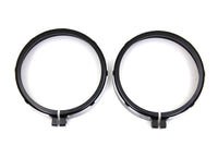 HARLEY Billet Spotlamp Trim Set Black Fits 1962-UP FL,   1962-UP FL,