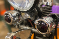 HARLEY Replica Marker Lamp Lens Glass Bullet Style Red fits 0-  Custom, application for bullet style marker lamps