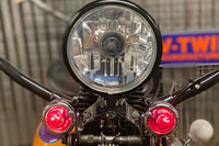 HARLEY Replica Marker Lamp Lens Glass Bullet Style Red fits 0-  Custom, application for bullet style marker lamps