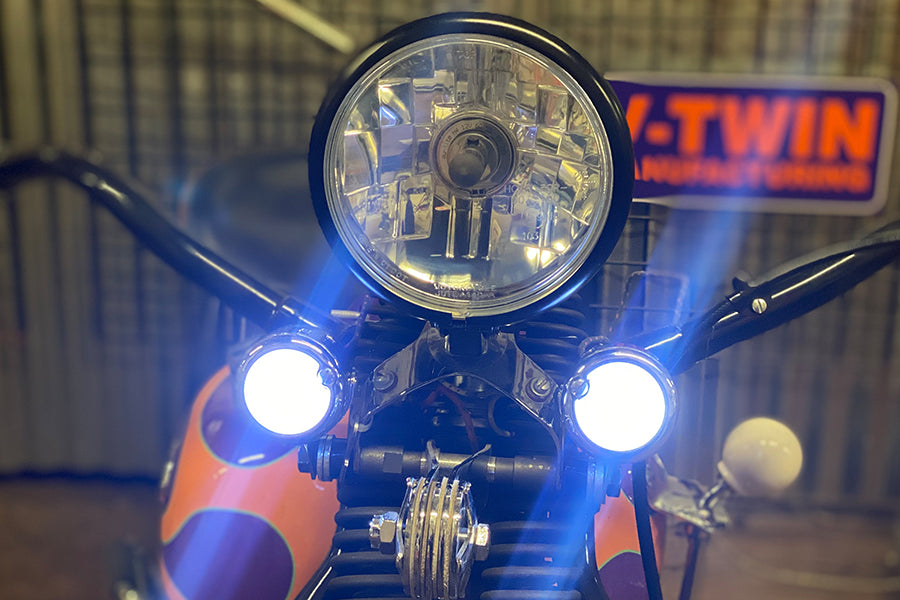 HARLEY Replica Marker Lamp Lens Glass Bullet Style White fits 0-  Custom, application for bullet style marker lamps