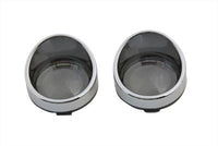 HARLEY Chrom Blinkerblende Rauchglas passend für 2000-2007 FXSTD,