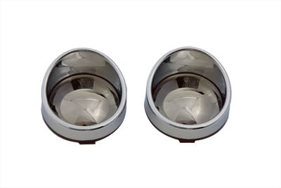 HARLEY Blende Blinkerblende Rot verspiegelt Chrom Passend für 2000-2007 FXSTD,