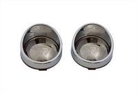 HARLEY Blende Blinkerblende Rot verspiegelt Chrom Passend für 2000-2007 FXSTD,