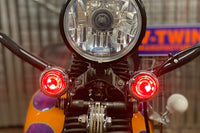 HARLEY Replica Guide Bullet Marker Lamp Set Red fits 1948-1984 FL,   1948-1984 FLH,   1941-1947 FL,