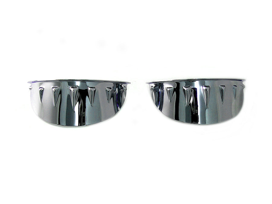 HARLEY Chrom 4-1/2 Zoll Glide Zusatzscheinwerfer-Blenden-Set Passend für 0- Zoll Custom, Anwendung für 4-1/2 Zoll Lampen