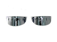 HARLEY Chrom 4-1/2 Zoll Glide Zusatzscheinwerfer-Blenden-Set Passend für 0- Zoll Custom, Anwendung für 4-1/2 Zoll Lampen