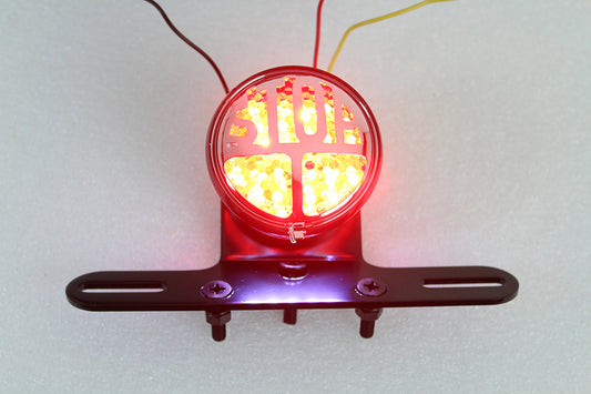 HARLEY Round  inchStop inch LED Tail Lamp Kit fits 0-  Custom, application