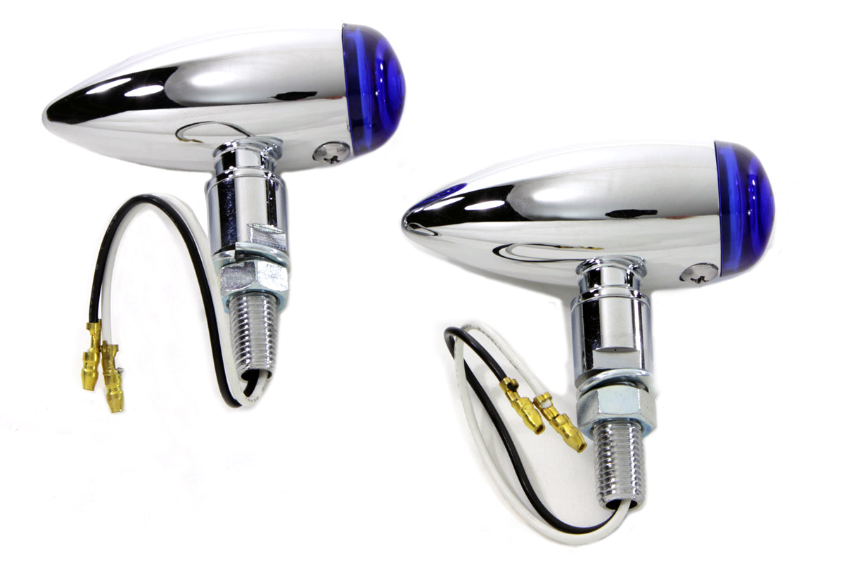 HARLEY Mini-LED-Bullet-Markerleuchtensatz mit blauer Linse, passend für 0- Custom, Anwendung