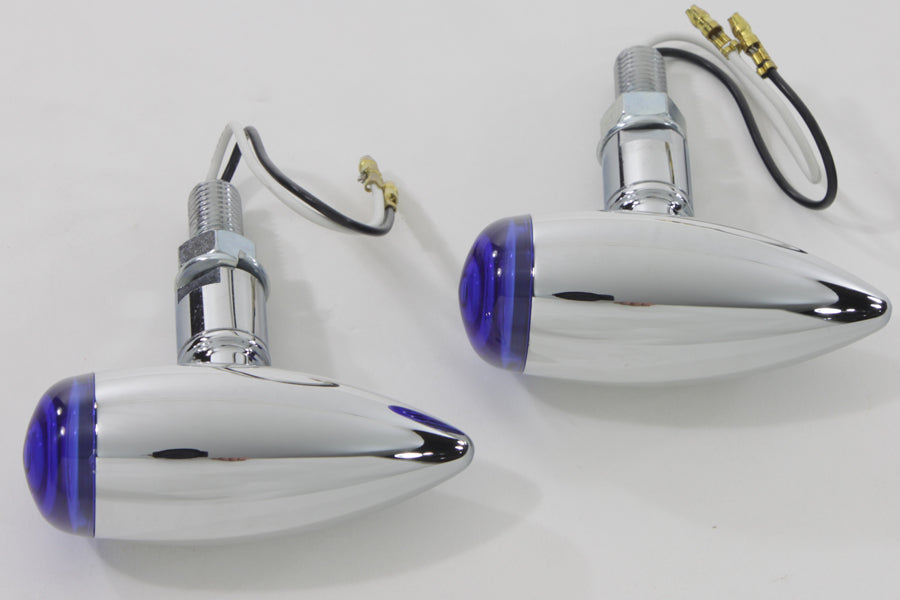 HARLEY Mini-LED-Bullet-Markerleuchtensatz mit blauer Linse, passend für 0- Custom, Anwendung