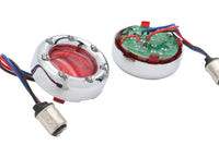 HARLEY Chrom-LED-Blinkerblende mit rotem Glas, passend für 0- Custom, Anwendung