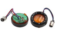 HARLEY Schwarze LED Blende für Blinker mit gelbem Glas Passt 0- Custom, Anwendung