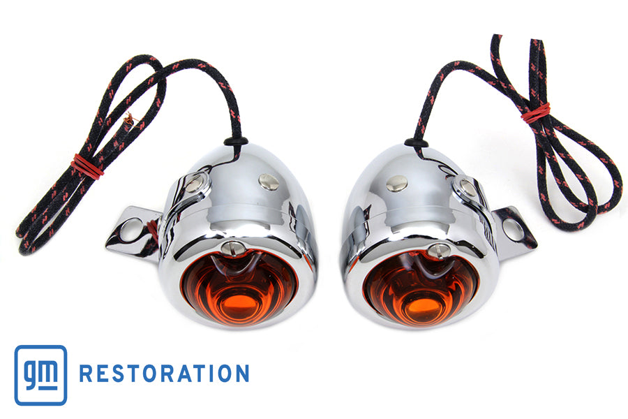 HARLEY Replica Guide Blinkerlampe Set hinten passend für 1950-1962 FL,
