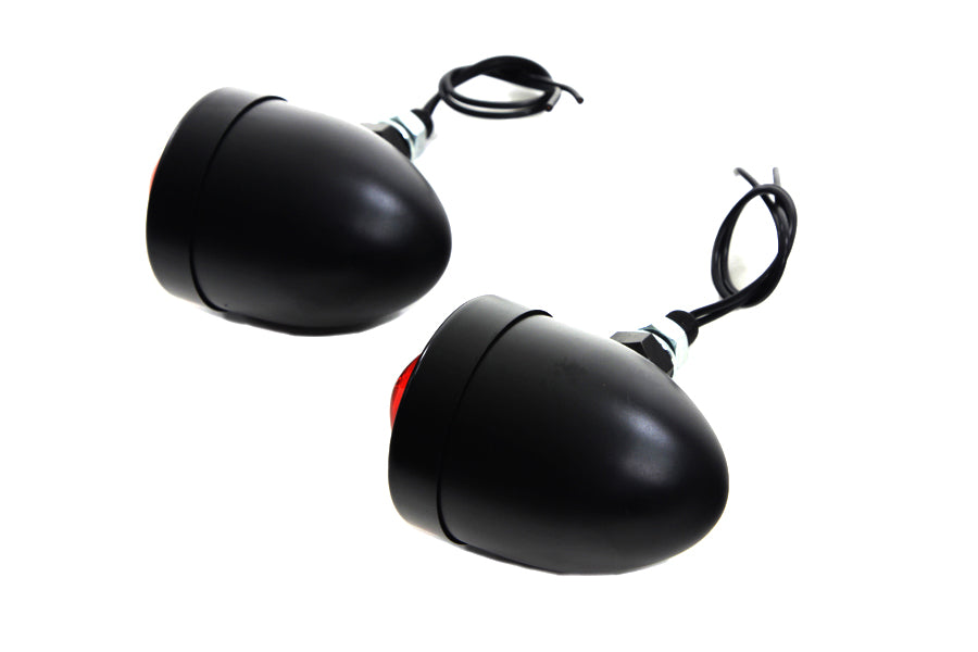 HARLEY Black Bullet Markierungsleuchten-Set mit roter Linse Passt auf 0- Custom, Anwendung