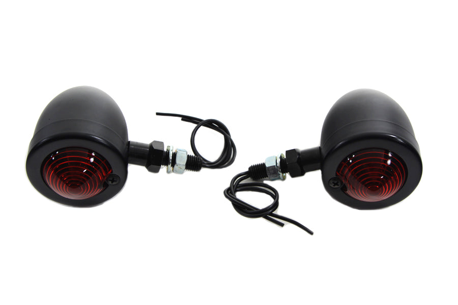 HARLEY Black Bullet Markierungsleuchten-Set mit roter Linse Passt auf 0- Custom, Anwendung
