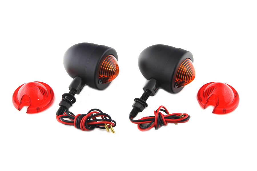 HARLEY Black Egg Style Marker Lamp Set Fits 0-  Custom, application
