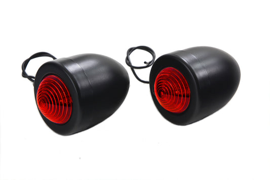 HARLEY Black Bullet Marker Lamp Red Single Filament Fits 0-  Custom, application