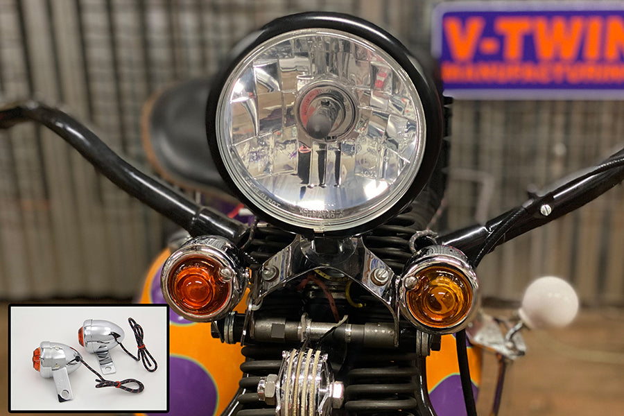 HARLEY Replika Guide Blinkleuchtensatz hinten passend für 1950-1962 FL,