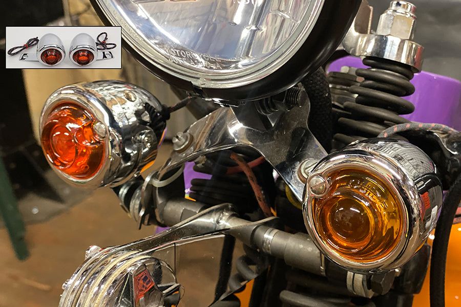 HARLEY Replika Guide Blinkleuchtensatz hinten passend für 1950-1962 FL,