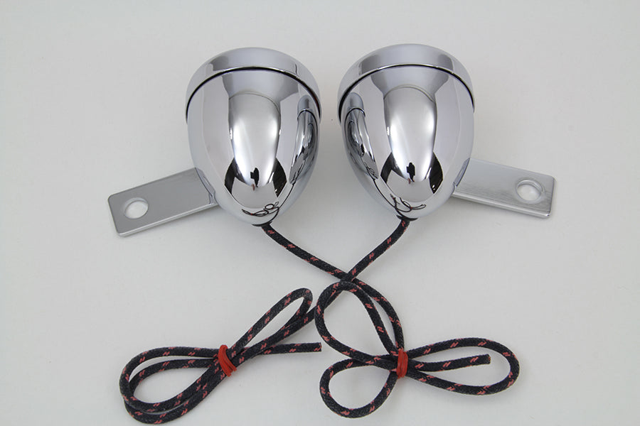 HARLEY Replika Guide Blinkleuchtensatz hinten passend für 1950-1962 FL,