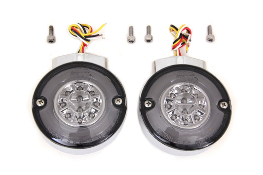 Harley-Davidson Chrom-LED-Blinker-Kombinationssatz Passend für FLT-Modelle ab 1989, FLST-Modelle ab 1989