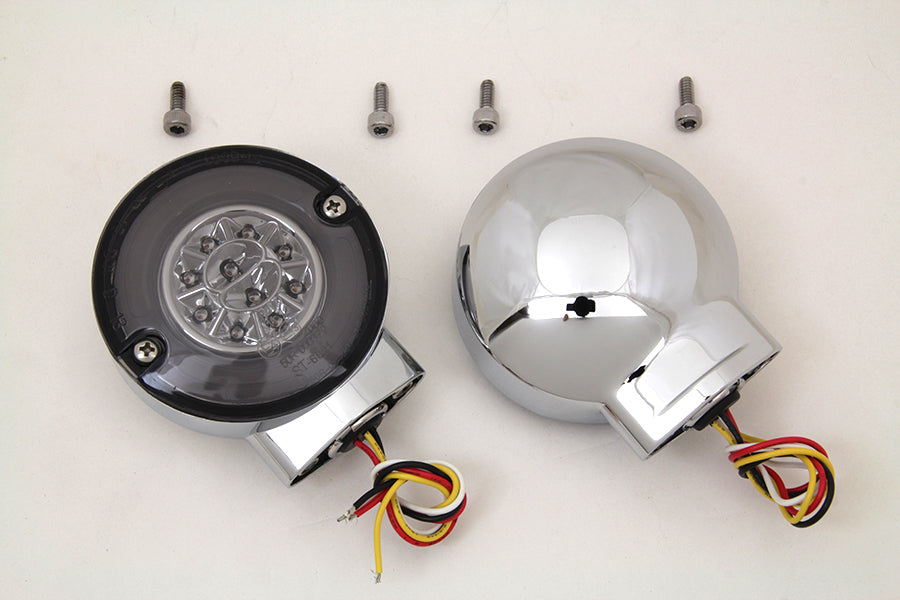 HARLEY Chrome LED Turn Signal Combo Assembly Set Fits 1989-UP FLT,   1989-UP FLST,