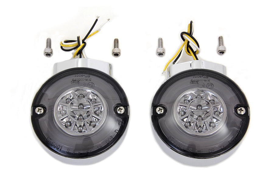HARLEY Chrom LED Blinker Set vorne passend für 1996-UP FL,