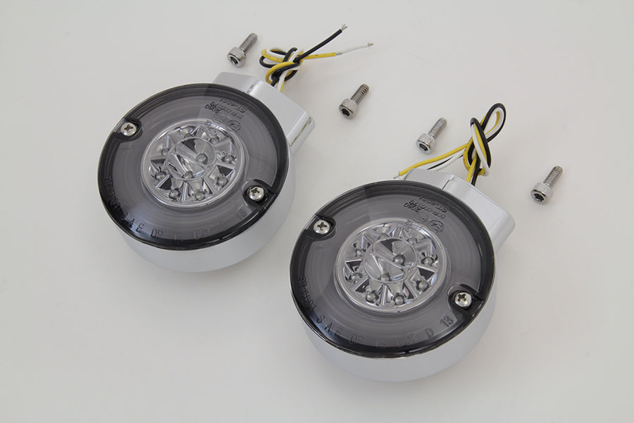 HARLEY Chrom LED Blinker Set vorne passend für 1996-UP FL,