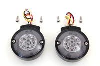 HARLEY Black LED Turn Signal Combo Assembly Set Fits 1986-UP FLT,   1986-UP FLST,