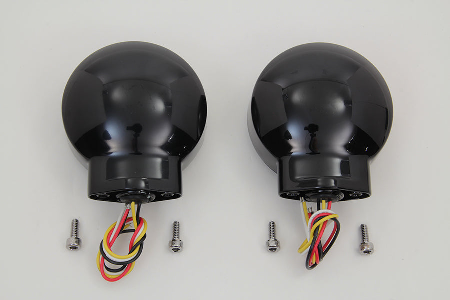 HARLEY Black LED Turn Signal Combo Assembly Set Fits 1986-UP FLT,   1986-UP FLST,