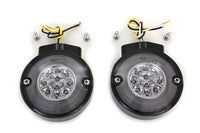 HARLEY LED Turn Signal Set Front Black Fits 1996-UP FL,