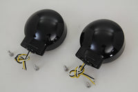 HARLEY LED Turn Signal Set Front Black Fits 1996-UP FL,