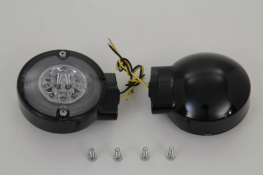 HARLEY Schwarzer LED-Blinkerset hinten passend für FL-Modelle ab 1996,