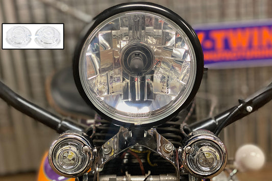 HARLEY Replica Guide Bullet Marker Lamp Set Clear fits 1948-1984 FL,   1948-1984 FLH,   1941-1947 FL,