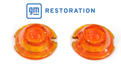 HARLEY Replica Guide Bullet Marker Lamp Set Amber fits 1948-1984 FL,   1948-1984 FLH,   1941-1947 FL,