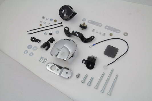 HARLEY Softail and XL Chrome Horn Kit fits 1993-UP XL,   1991-UP FLST,   1991-UP FXST,