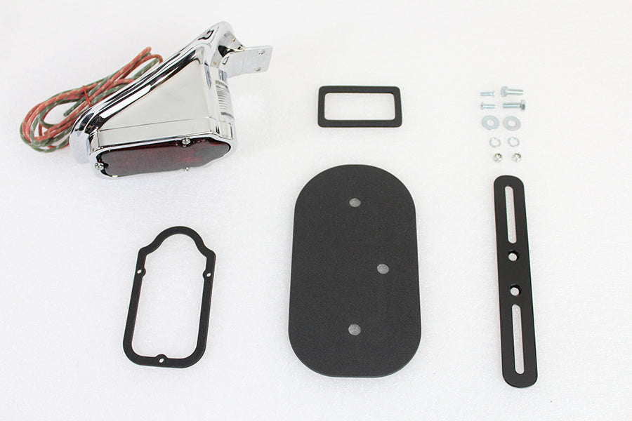 HARLEY Replica Chrome Tombstone Style Tail Lamp Assembly fits 1947-1954 FL,   1947-1954 EL,   1947-1954 G,