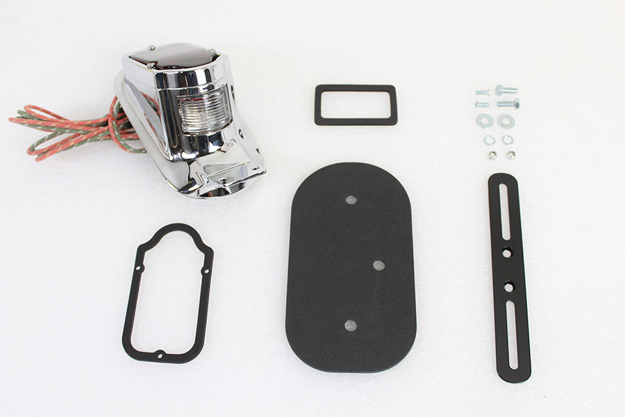 HARLEY Replica Chrome Tombstone Style Tail Lamp Assembly fits 1947-1954 FL,   1947-1954 EL,   1947-1954 G,