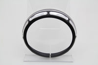 HARLEY 7 inch Black Anodize Burst Headlamp Trim Ring fits 1993-2013 FLT,