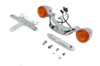 HARLEY Chrom Bullet Heckblinkerträger und Kennzeichenhalter Passend für 1999–2008 FLHR, 1999–2008 FLHT,