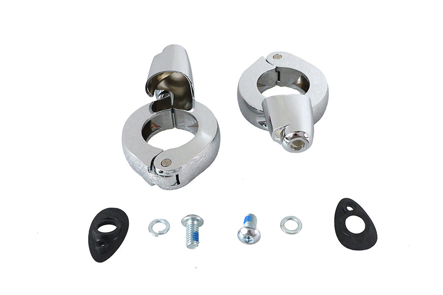 HARLEY Chrom Blinker-Verlegungs-Kit vorne 39 mm Gabeln passend für 0- Custom, Anwendung