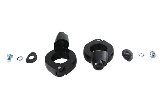 HARLEY Black Turn Signal Relocation Kit 39mm Forks Fits 0-  Custom, Application