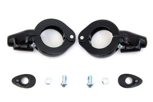 HARLEY Black Turn Signal Relocation Kit 41mm Forks Fits 0-  Custom, Application