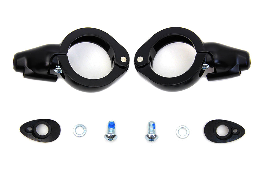 HARLEY Schwarz Blinker Verlagerung Kit 49mm Gabeln Passend für 0-  Custom, Anwendung