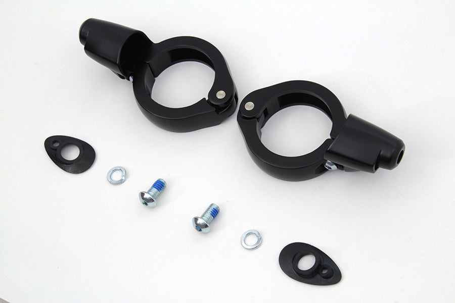 HARLEY Schwarz Blinker Verlagerung Kit 49mm Gabeln Passend für 0-  Custom, Anwendung