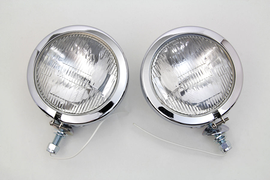 HARLEY Chrom FL Zusatzscheinwerfer Set Passend für 1960-1984 FL,   1986-2017 FLST,   1980-UP FLT,