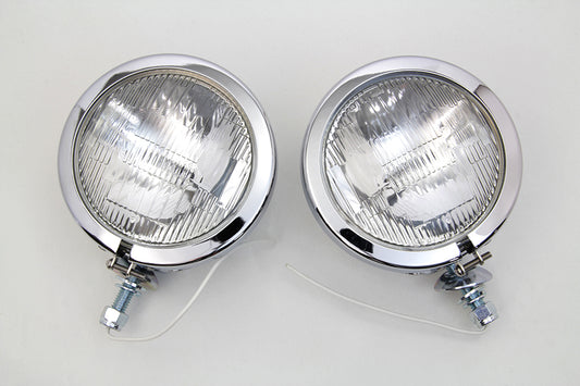 HARLEY Chrom FL Zusatzscheinwerfer Set Passend für 1960-1984 FL,   1986-2017 FLST,   1980-UP FLT,