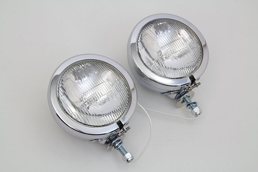 HARLEY Chrom FL Zusatzscheinwerfer Set Passend für 1960-1984 FL,   1986-2017 FLST,   1980-UP FLT,