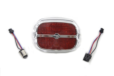 HARLEY Chrome Tail Lamp w/ Red LED FLST FLT FLH FXD XL 2000-UP 68085-08