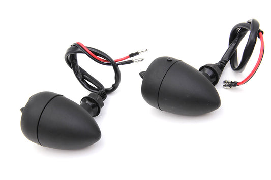 HARLEY Black Torpedo Bullet Style Marker Lamp Set Fits 0-  Custom, application